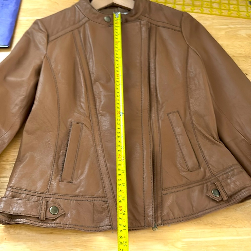 Boston Proper Lined Leather Chic Jacket - image 7